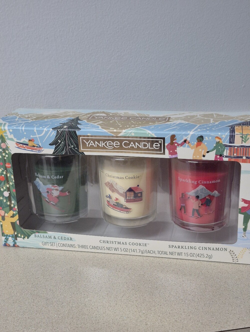 Yankee Candle 3pc Holiday Gift Set (5 oz Candles) NWT New In Box Christmas
